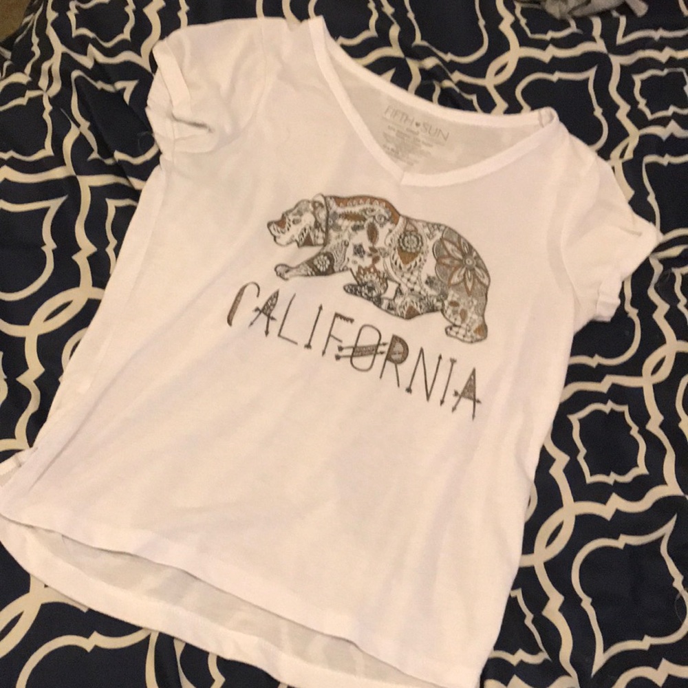 V neck white shirt